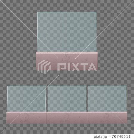 Modern glass railing vector illustration isolated Modern glass railing vector illustration isolated 70749511