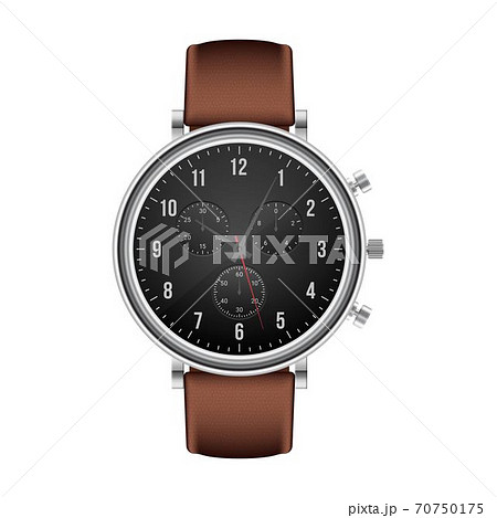 Realistic hand watch vector illustration isolated on white background Realistic hand watch vector illustration isolated on white background 70750175