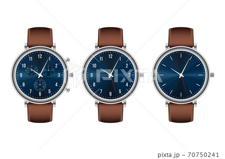 Realistic hand watch vector illustration isolated on white background 70750241