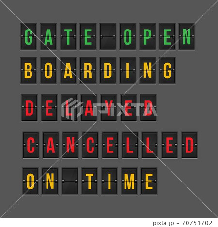 Flight information of arrival or departure status 70751702