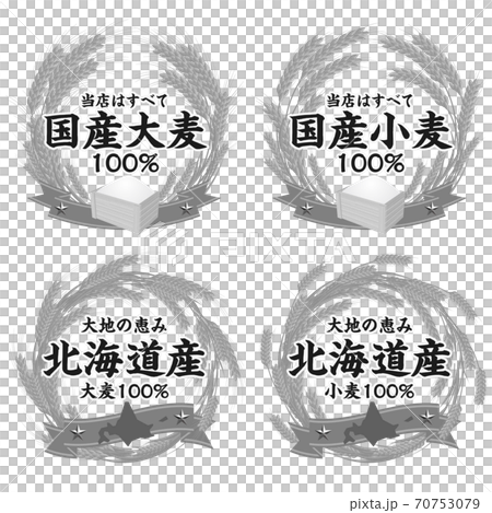 小麥和大麥框架設計與示例字符單調矢量插圖背景透明 70753079