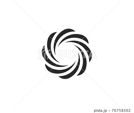 Business logo, vortex, wave and spiral icon 70758302