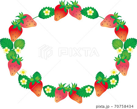 苺のリースフレーム 70758434