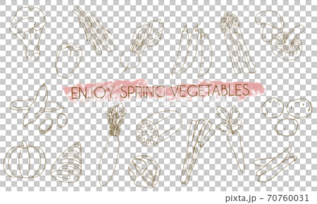 Vegetable simple icon set 70760031