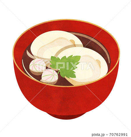 蛤のお吸い物　水彩風 70762991