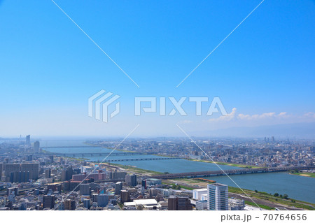 都市風景 淀川河口付近 都市風景 淀川河口付近 70764656