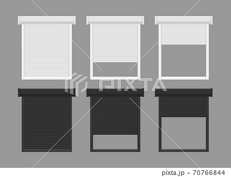 Windows roller shutters vector illustration isolated 70766844