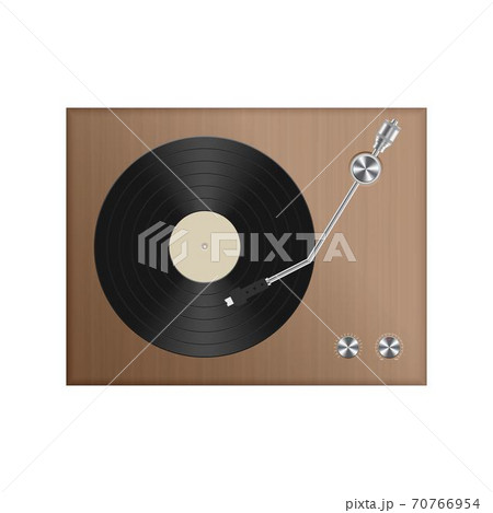 Vintage record player vector illustration isolated on white Vintage record player vector illustration isolated on white 70766954