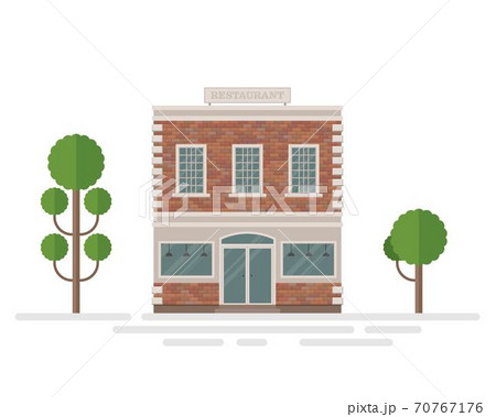 Restaurant brick building vector illustration 70767176