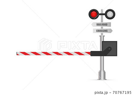 Railway barrier vector illustration isolated on white background 70767195