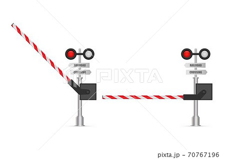 Railway barrier vector illustration isolated on white background 70767196