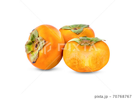 persimmons isolated on white background. 70768767