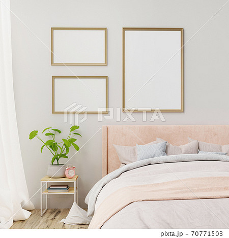 寝室 寝間 インテリアのイラスト素材