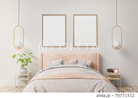 寝室 寝間 インテリアのイラスト素材