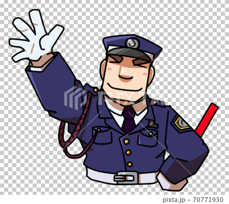 手を上げるガードマン 70771930