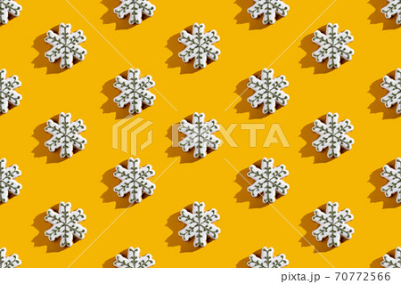 orange xmas background snowflake seamless pattern orange xmas background snowflake seamless pattern 70772566