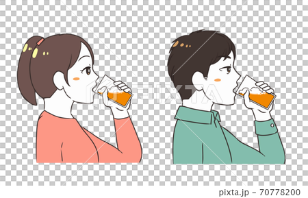 ビールを飲むのイラスト素材 ビールを飲むのイラスト素材