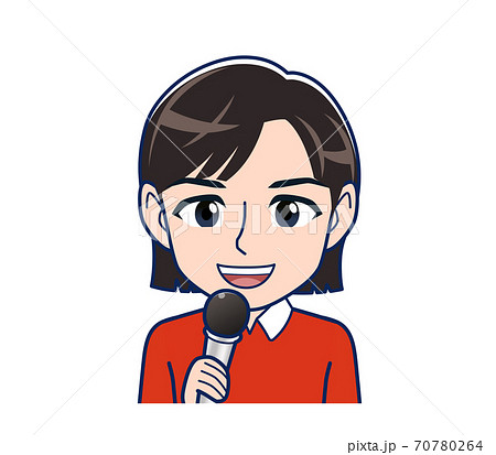 Beautiful Woman Dressed In Red Clothesのイラスト素材