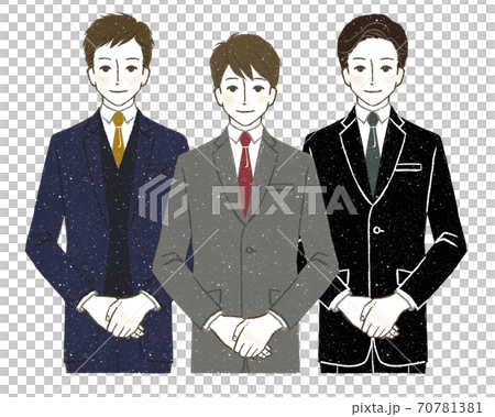 スーツ姿の男性達のイラスト素材