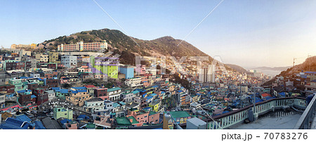 View of Gamcheon Culture Village, Busan, South Korea. View of Gamcheon Culture Village, Busan, South Korea. 70783276