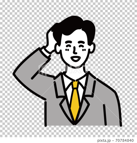 男式西服矢量流行害羞 70784840