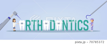orthodontic with orthodontist and assistant 70785372