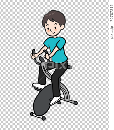クロスバイクで運動をする男性 クロスバイクで運動をする男性 70787215
