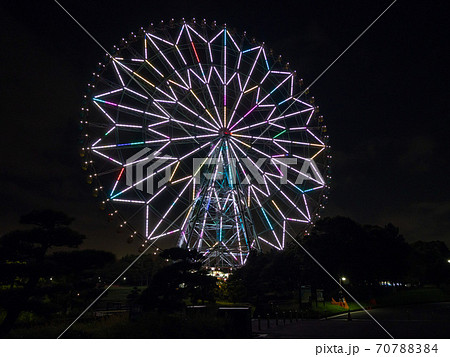 葛西臨海公園　観覧車　夜景（2019年9月） 70788384