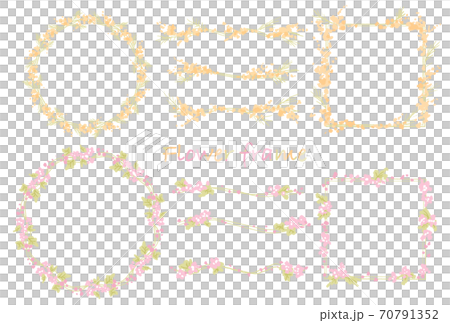 輕柔的花框套裝 70791352