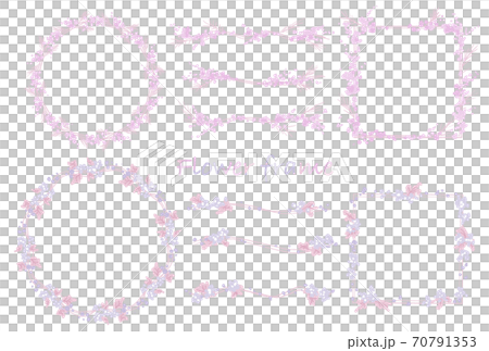 輕柔的花框套裝 70791353