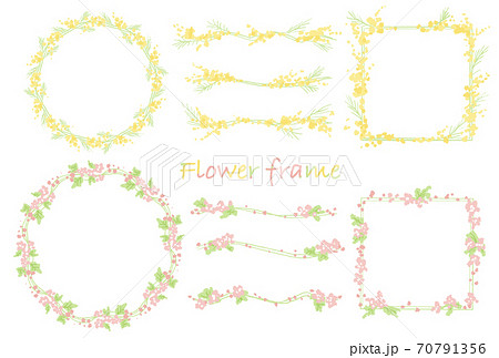 優しいタッチのお花フレームセット 70791356