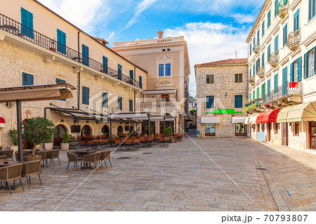 Square of Arms in the Old Town of Kotor , Montenegro 70793807