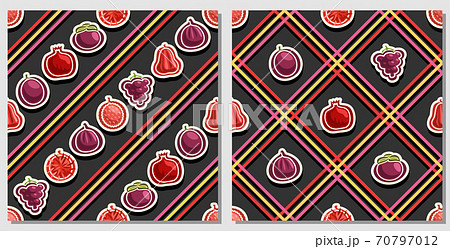 Vector Fruit Seamless Patterns Vector Fruit Seamless Patterns 70797012