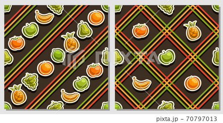 Vector Fruit Seamless Patterns 70797013