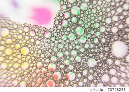 Close up of the Colorful bubbles on a purple, yellow, red background. Close up of the Colorful bubbles on a purple, yellow, red background. 70798223