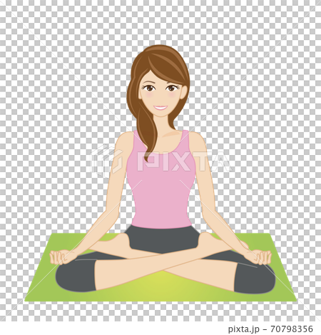 女人在做瑜伽pose_02 70798356