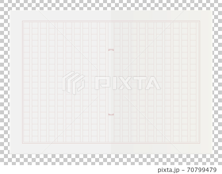 原稿用紙(400字詰め)のイラスト_赤 70799479