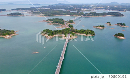 天草五橋・四号橋(前島橋)の空撮 天草五橋・四号橋(前島橋)の空撮 70800191