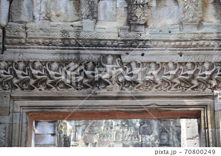 カンボジア、アンコール遺跡、プリア・カン（聖なる剣）、アプサラ（天女） 70800249