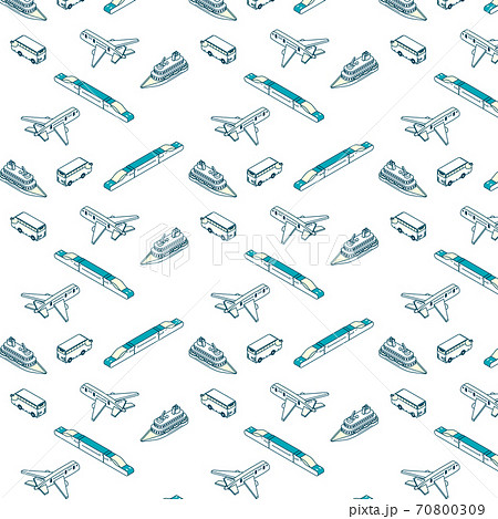 乗り物のシームレスパターン 70800309
