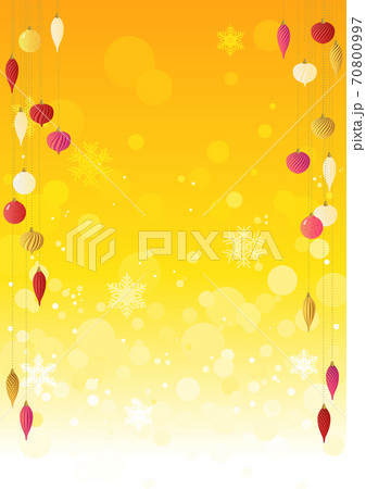 暖色のオーナメントとオレンジ色のキラキラした背景ベクターイラスト 70800997