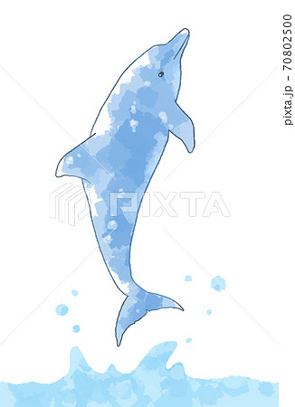 Illustration Of A Dolphin Jumping With A Gentle Stock Illustration