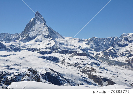 スイスの山脈・マッターホルン スイスの山脈・マッターホルン 70802775