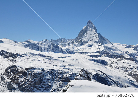 スイスの山脈マッターホルン スイスの山脈マッターホルン 70802776