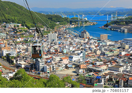 【広島県】千光寺山ロープウェイと尾道の町並み 70803157
