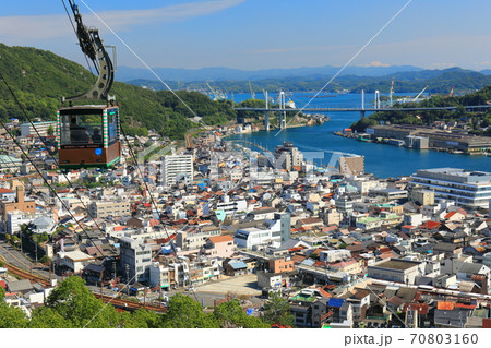 【広島県】千光寺山ロープウェイと尾道の町並み 70803160