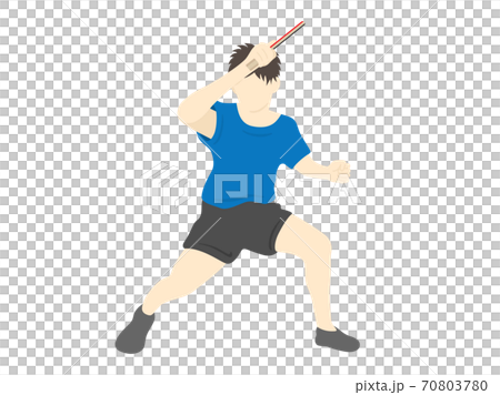 男性の卓球選手のイラスト 男性の卓球選手のイラスト 70803780
