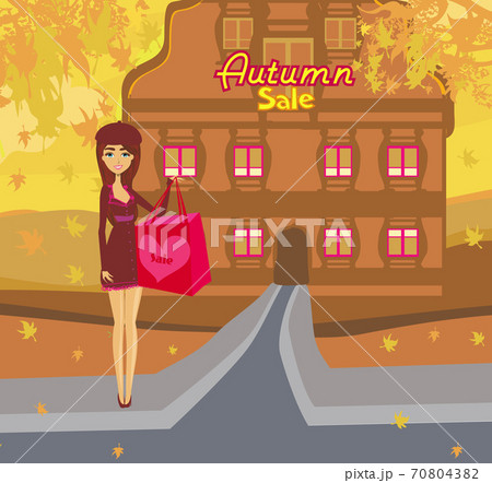 Fashion woman on Autumn Shopping 70804382