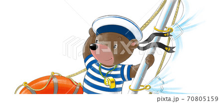 Bear on the yacht 70805159