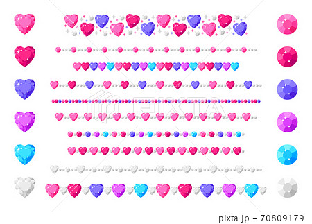 宝石／ライン／ハート 70809179